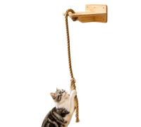 Escalade en corde pour chats Jouet vertical interactif et avec plateforme | Échelle en corde pour chats d'intérieur, maison, appartement, salon, balcon, gratter, sauter et jouer