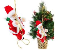 Escalade Santa, 22 x 13,5 x 12 cm Hangable Christmas Musical Decor With Light, Easy Installation Indoor Wall Mounted Charm | For Kids Adults Home Holiday Front Door Yard Roof Classroom Tree Window
