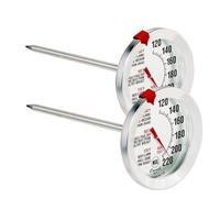 Escali AH1 Lot de 2 thermomètres à viande en acier inoxydable avec grand cadran de 6,3 cm, passe au four et au gril, pour cuisiner, rôtir, pâtisserie, bonbons, steak, dinde