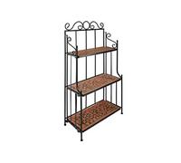 Escalier à plantes avec 3 étagères en mosaïque marron terracotta