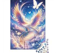 Escalier Ailes Papillon 1000 Pièces Mini Puzzle pour Adultes | 70x50cm Carton Déco Maison Découpe Précise Cadeau Anniversaire Détente Esprit