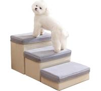 Escalier Amovible en 3 étapes for Animaux de Compagnie, marchepied Pliable for lit Haut, canapé et Rebord fenêtre, antidérapant for Chiot
