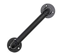 Escalier antidérapant pour personnes âgées et enfants - Kit de garde-corps intérieur/extérieur noir avec supports de 30 cm pour des marches sûres et des solutions de sécurité d'escalier