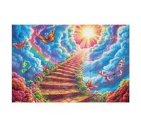Escalier Arc-en-Ciel dans Les Nuages 1000 Pieces Casse-tête Collectionneur en Carton sans Déformation Très Difficile Motif Complexe Décoration Murale Cadeau Noël Premium 1000 PCS