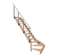 Escalier bois quart-tournant gauche avec garde-corps, Novesta KORDO