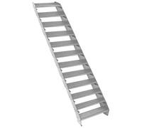 Escalier Caillebotis 12 marches 600x 240mm Acier Galvanisé DIN 24537 EN ISO146
