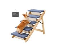 Escalier Chien Pliable 5 Marches Rampe Canapé Lit Voiture Jusqu'à 68 kg