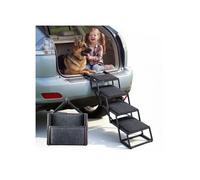 Escalier Chien Voiture 4 Marches Pliable Charge 90 7 kg Surface Antidérapante Extra-large Portable Léger pour SUV Camions Lits