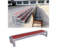 Escalier choral pliable, estrade de scène en métal antidérapant, plateforme portable à plusieurs niveaux pour home cinéma, estrades chorales portables à 2 niveaux avec marches pour salles de