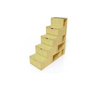 Escalier Cube de rangement hauteur 125 cm - ABC MEUBLES - Bois massif - Verni - Marron