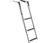 Escalier de bateau, design 3 marches, pliable, acier inoxydable, capacité de charge 300 lbs, marches antidérapantes
