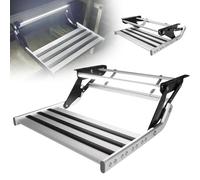 Escalier de Caravane Pliable avec éclairage LED, marchepied électrique escamotable Manuel, escalier de Caravane Pliable en Alliage d'aluminium, pédale antidérapante 1-Step-Electricwithlight