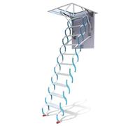 escalier de Grenier Échelle télescopique Invisible for Grenier, échelle télescopique for Plafond intérieur, échelle Pliante Stable et escamotable Pliable(Blue White,70 * 100cm)