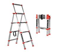 escalier de Grenier Échelle télescopique Robuste en Aluminium, échelle Pliante Portable for Maison, Jardin, Bureau, Garage Pliable(4 Steps)