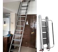 Escalier de grenier en métal pliable pour maisons à deux étages, design robuste et sûr, idéal pour les greniers et les appartements