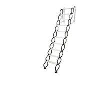 Escalier de grenier mural pliable rétractable pour grenier, garage, toit, sous-sol extérieur avec rampes (2,75-3 m)