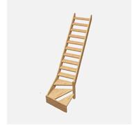 Escalier de meunier 1/4 tournant droit en sapin NORMANDIE