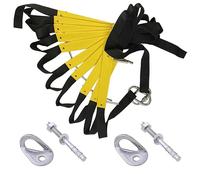 ISOP Escalier de Secours 10 m 4 étages | Escalier de Secours avec échelle de Corde pour Maison | Échelle d'urgence Murale | Matériel de Montage Inclus. Poids du Roulement 470 kg | Escalier Incendie