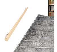 Escalier d'intérieur en bois - Barre d'appui murale pour personnes âgées - Support d'escalier sûr sans barrière - Robuste pour escaliers d'intérieur - Améliore la sécurité et l'accessibilité