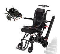 Escalier électrique pliable et fauteuil roulant 2 en 1, écran LCD intelligent, fauteuil roulant manuel pour escaliers montants et descendants, supporte une charge jusqu'à 150 kg