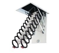 Escalier électrique rétractable avec télécommande, marches antidérapantes pour un accès sûr et facile au grenier