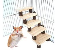 Escalier en bois, cage à hamster, échelle à 5 marches, décoration d'habitat pour animaux de compagnie (couleur B)
