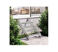 Escalier en caillebotis 60x24x7 cm acier galvanisé Argent29 G