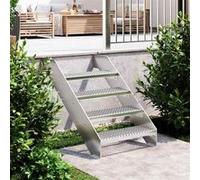 Vidaxl Escalier En Caillebotis 60x24x7 Cm Acier Galvanisé