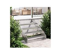 Vidaxl Escalier En Caillebotis 90x24x7 Cm Acier Galvanisé
