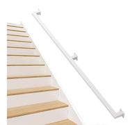Escalier en métal blanc - Garde-corps en fer forgé pour utilisation intérieure et extérieure - Tige de support carrée durable (taille : 390 cm) - Sécurité et style pour votre maison