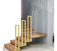 Escalier en métal en forme de U - Garde-corps en fer durable pour intérieur/extérieur pour soutien de sécurité, capacité de 200 kg - Idéal pour les hôpitaux, les villas, les ascenseurs et les
