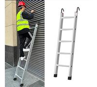 Escalier Escamotable Échelle D'accès au Garage et au Grenier avec Crochet Stable, Marches pour Monter les Combles/Puits, Échelle de Secours pour Fenêtre(5 Step L-1.5m (4.9ft))