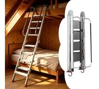 Escalier Escamotable Échelle Escamotable Pliable pour Grenier et Lits Superposés, Échelles de Grenier Portables pour Petites Maisons, Échelle Pliante Robuste(13 Steps 3.2-3.5m (126-137.8"))