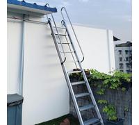 Escalier Escamotable Échelles de Grenier avec Rampes pour Accès au Toit, Escalier Robuste pour Caravanes et Greniers, Échelle pour Lits Superposés en Alliage D'aluminium(6-Step 1.9m (6.2ft))