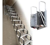 Escalier escamotable en Acier avec échelle pour combles - Offre Un accès Facile aux combles, est sûr et fiable en Cas d'urgence et présente Une Conception Peu encombrante, ce Qui en Fait Un