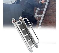 Escalier Escamotable Escalier Escamotable pour Grenier avec Rampes et Crochets, Échelle de Toit Peu Encombrante pour un Accès Pratique, Marchepied Métallique Portable(10 Steps 2.4-2.7m (94.5-106.3"))