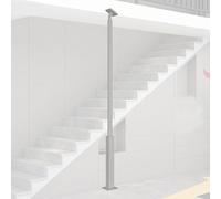 Escalier Garde Corps Balustres de Montée en Fer Universels pour Rénovation Maison & Commerciale, Fuseaux À Angle Réglable avec Support Universel(White(1 Pc),H- 210cm/82.7in)