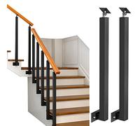 Escalier Garde Corps Montage Latéral Colonne de Rampe avec Des Vis, Le Noir Poteau de Broche D'escalier pour Lofts Appartement Couloir de Cuisine, 85cm/90cm/95cm/100cm Hauteur (Color : 2 pack, Size