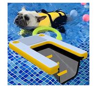 Escalier gonflable pour chien, marches flottantes portables avec PVC antidérapant et filet de poids sous-marin pour piscine, quai, accès au bateau