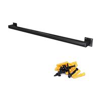 Escalier industriel de loft il - Support mural en acier galvanisé noir mat de 6,1 m - Tuyau carré droit en métal pour intérieur/extérieur