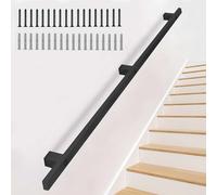 Escalier industriel en fer forgé de 1,5 m, à fixation murale antidérapante pour la sécurité des escaliers intérieur/extérieur, garde-corps durable, 100 cm-500 cm options disponibles