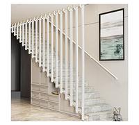 Escalier intérieur ils - Garde-corps en fer forgé pour marches porche et patio - Démonter la barrière pour villas duplex - Supports métalliques blancs robustes (taille : 105 cm)
