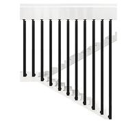 Escalier intérieur ils - Garde-corps robuste en fer forgé pour marches Villa duplex et porche - Démonter la rambarde avec supports métalliques (couleur : noir, taille : 130 cm)