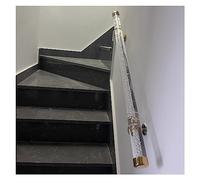 Escalier personnalisable en acrylique transparent - Longueur réglable de 0,5 à 6,1 m, capacité de charge de 200 kg, support doré élégant, support sécurisé pour la maison et le bureau