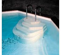 Escalier piscine ATHENA Hauteur = 0.80 m + Bandes auto agrippantes