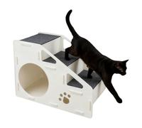 Escalier pliable pour animaux de compagnie, à 4 niveaux, en polypropylène, antidérapant, pour chats et chiens, rampe de grotte de 42 cm, pour petites races, antidérapante pour chiens et chats, maison