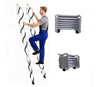 Escalier Pliant Mural, échelle escamotable pour Grenier, système de Descente pour Grenier en Acier Robuste, capacité de 300 kg, pour intérieur et extérieur, entrées de sous-Sol(H130CM/51.2IN)