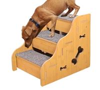 Escalier pour animaux - 34 x 30 x 30 cm - Aide à l'entrée à plusieurs niveaux - 650 g - Support confortable - Système de soulagement des articulations - Amélioration de la mobilité - souple
