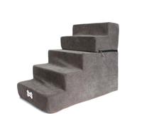 Escalier pour animaux 5 marches - Échelle amovible pour chien, accès au canapé-lit, rampe en mousse antidérapante | Coussin respirant, thème mobilier d'intérieur, montée facile, escalier pour chien et