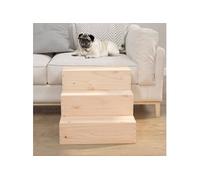 Escalier pour animaux de compagnie 40x37,5x35 cm Bois de pin Naturel G